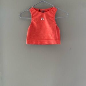 Oner active coral crop top/sports bra. Size S, excellent condition.